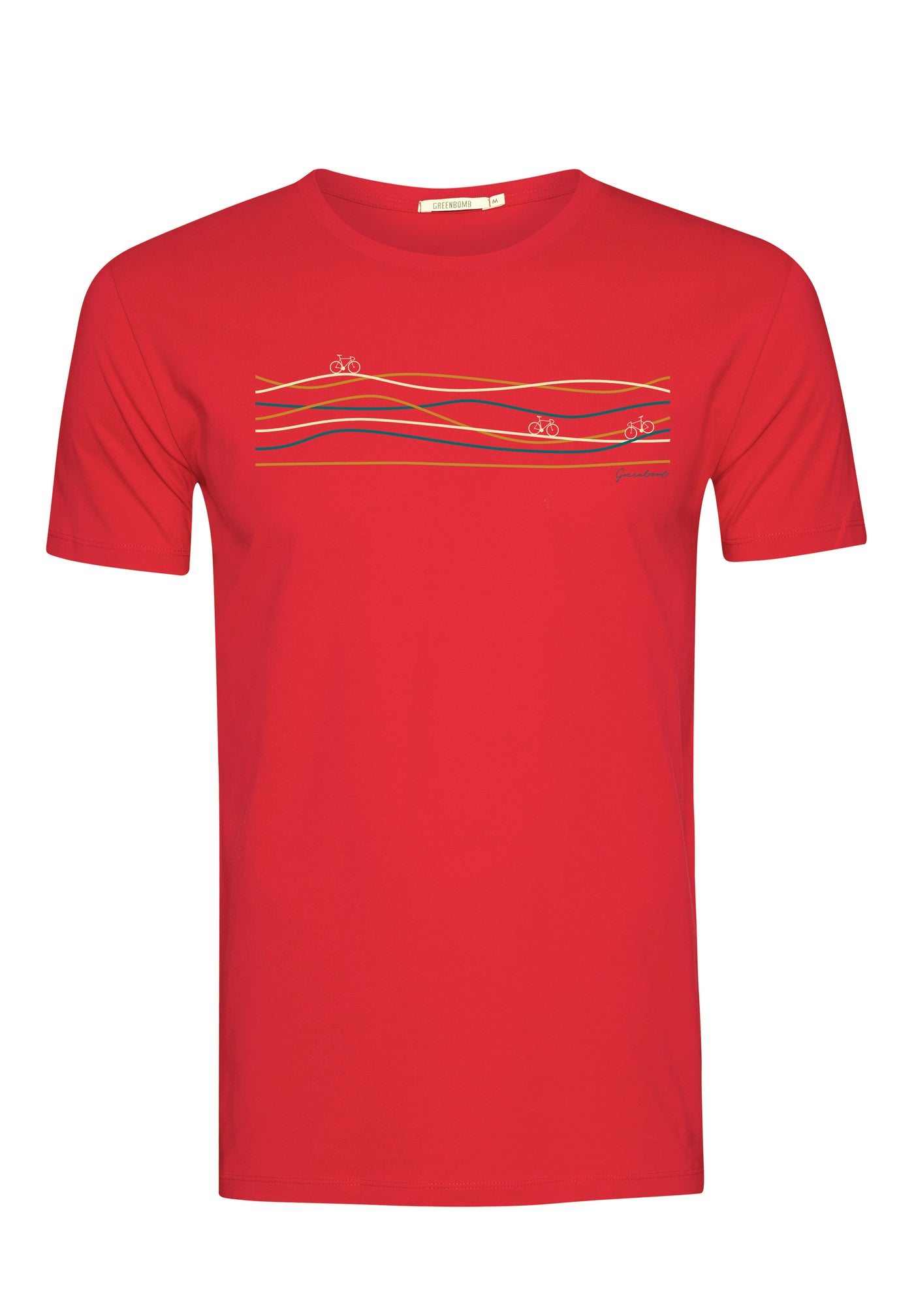 T-Shirt Bike Lanes Guide Flame Red