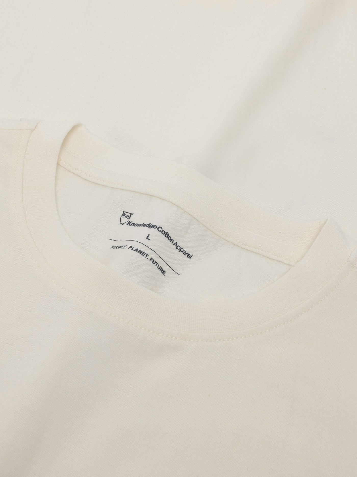 Regenerative Organic Cotton Front Print T-Shirt Egret