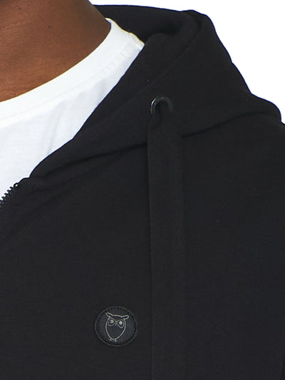 Sweatjacket ASK Regular Zip Black Hood Kangaroo Badge