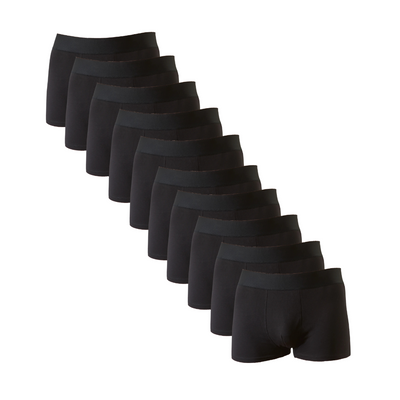 10-Pack Trunks Basic Unterhosen aus Bio-Baumwolle Schwarz