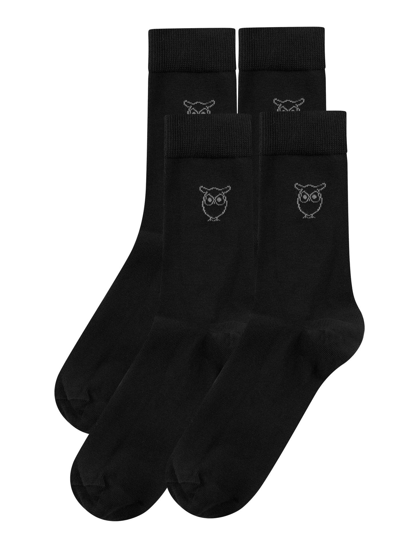 Socken 4-pack Solid Socks Black Jet von Knowledge Cotton Apparel.