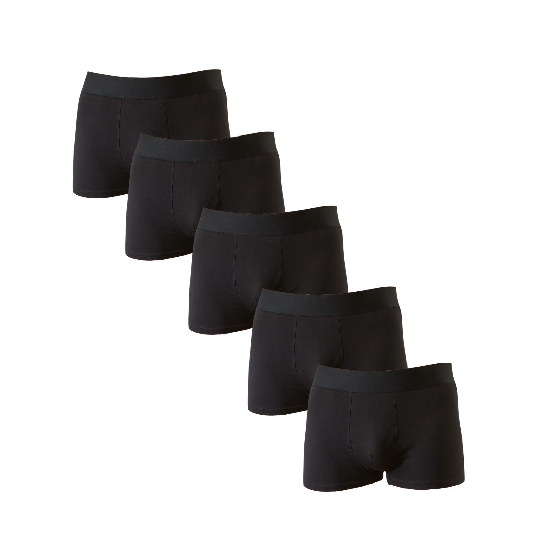 5-pack Trunks Basic Unterhosen aus Bio-Baumwolle Schwarz von Farev