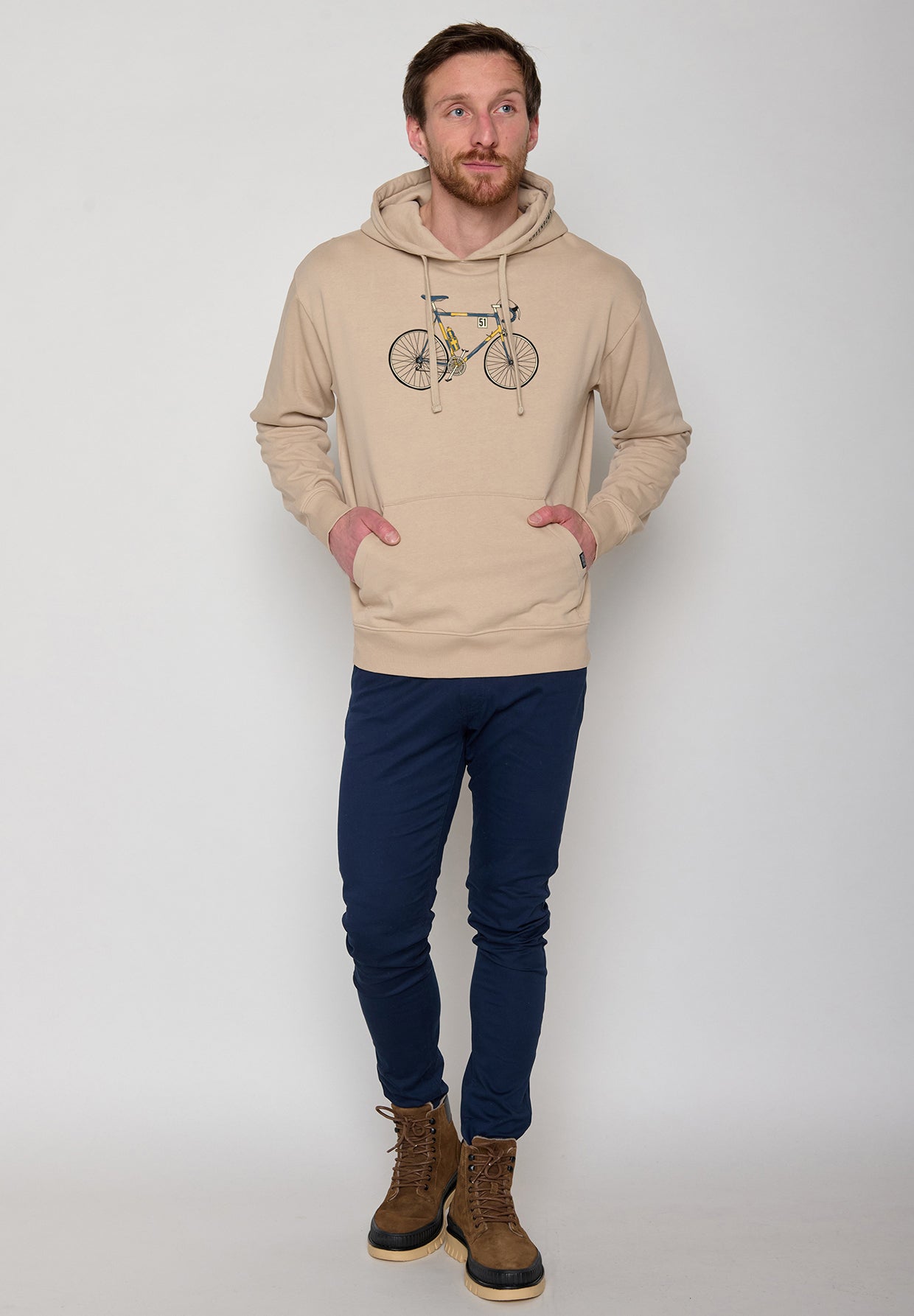 Hoodie Bike Knut Joy Latte