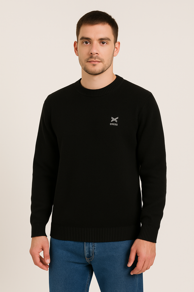 Pullover Heavy Flag Knit Black von iriedaily.