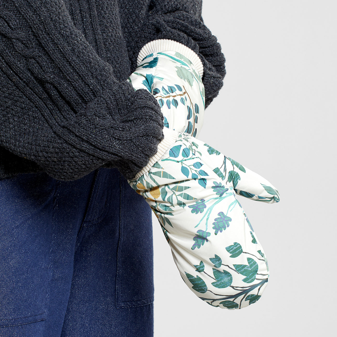 Handschuhe Gloves Ritsem Botanical Quilt Oat White