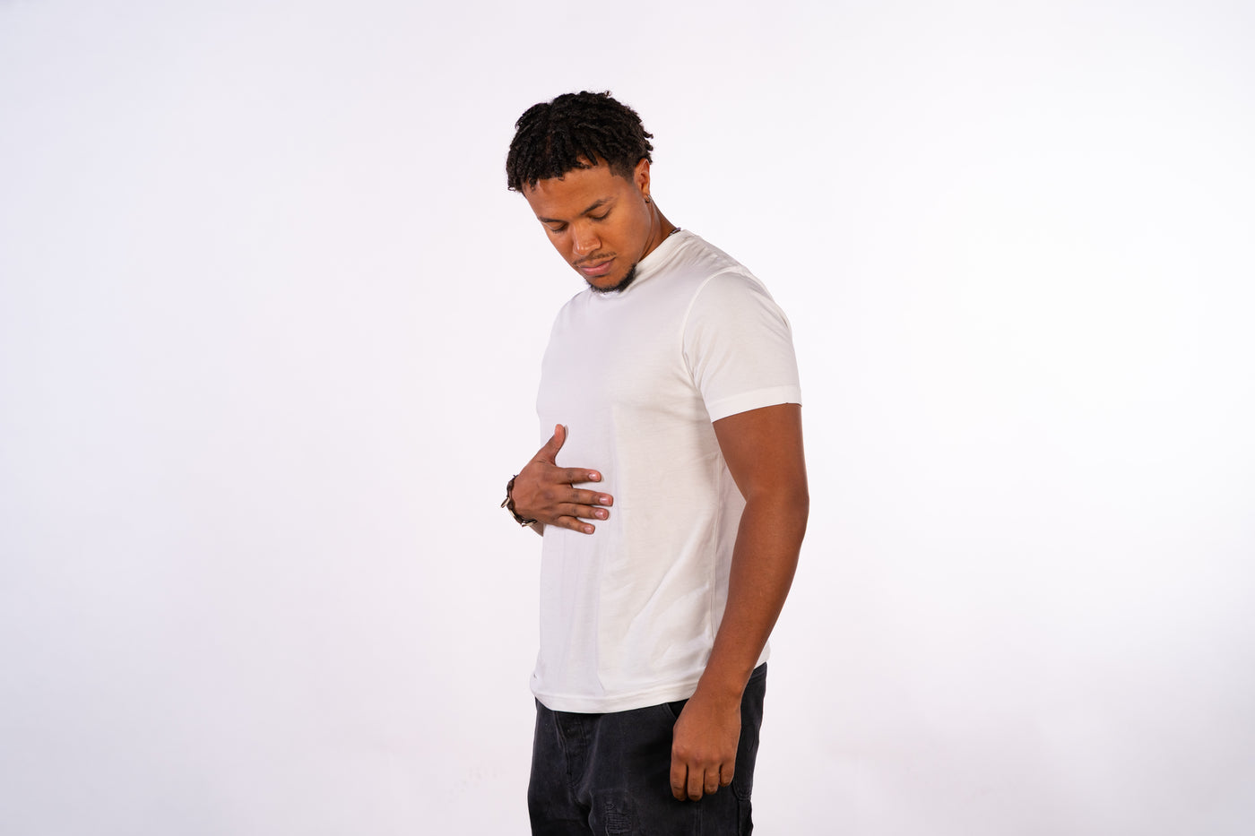 3er Pack Basic T-Shirts Weiß