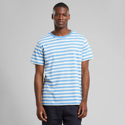 T-Shirt Stockholm Stripes Della Blue in Blau von Dedicated Brand.