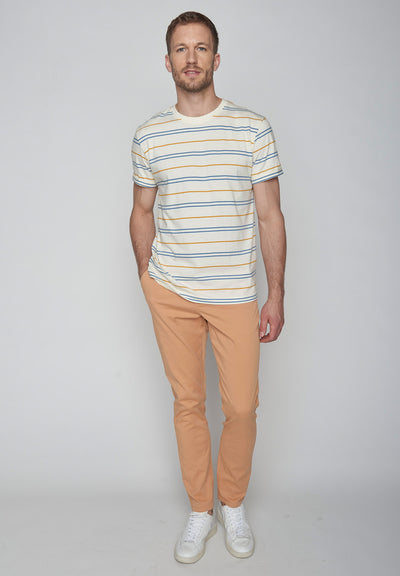 T-Shirt Basic Roll Creme Stripes