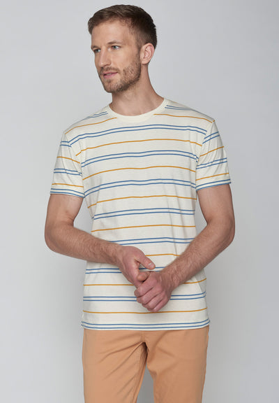 T-Shirt Basic Roll Creme Stripes von Greenbomb.