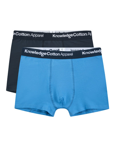 2-pack Boxer Briefs Underwear Azure Blue von Knowledge Cotton Apparel.