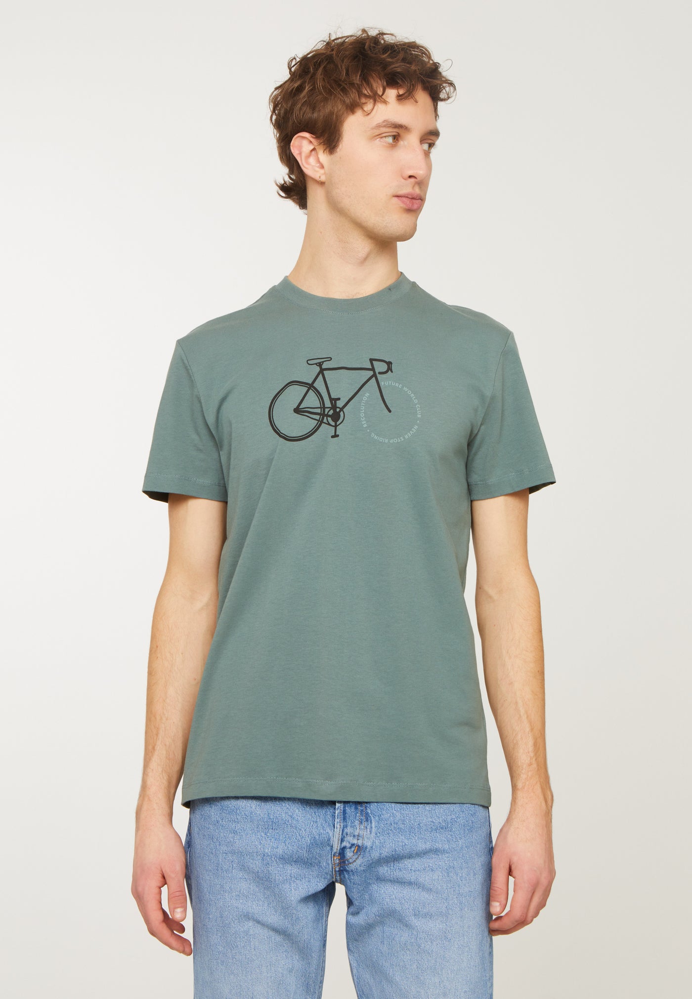 T-Shirt Agave Bike Letters Eukalyptus von Recolution.