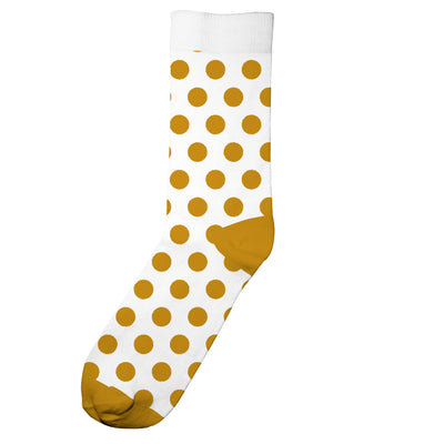 Dedicated - Socks Sigtuna Dots Golden Yellow. Socken. Nachhaltige Kleidung für Männer. Bio, fair & vegan. green.in.pieces