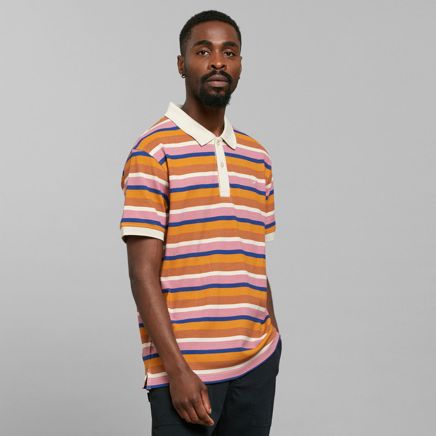 Polo Shirt Vaxholm Stripe Multi Color von Dedicated.