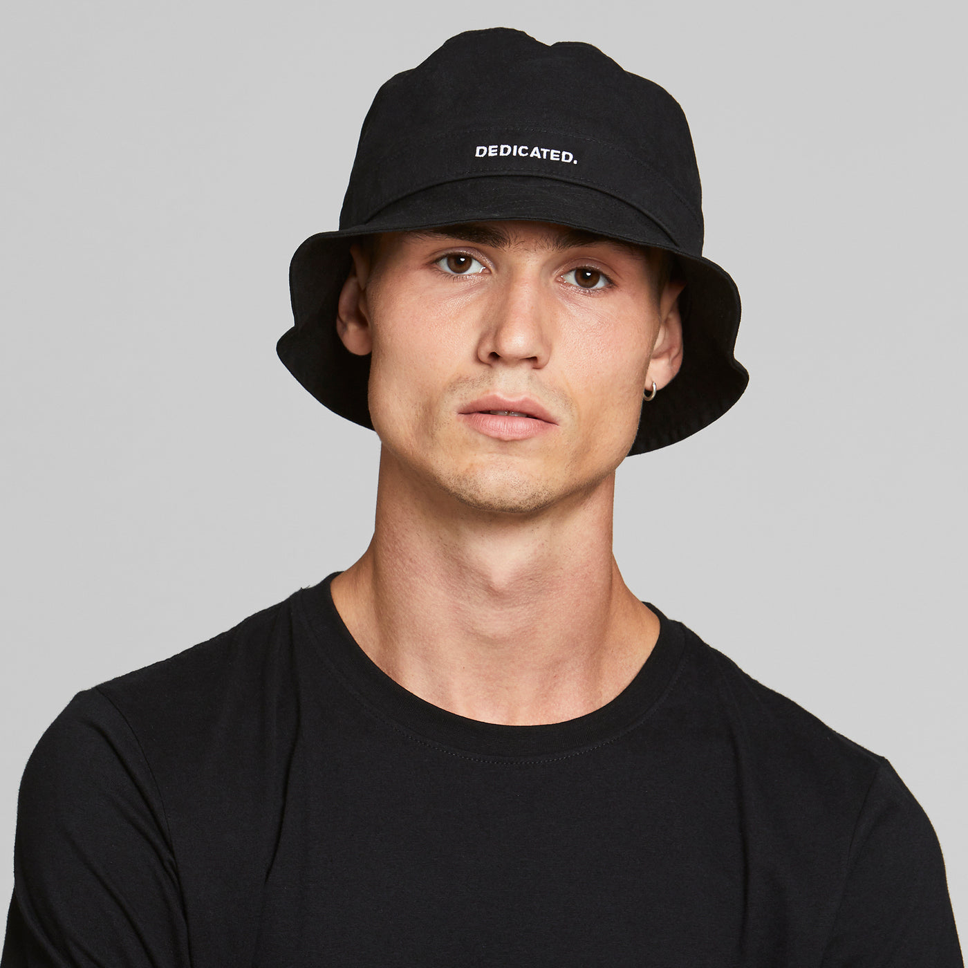 Bucket Hat Logo Black Schwarz
