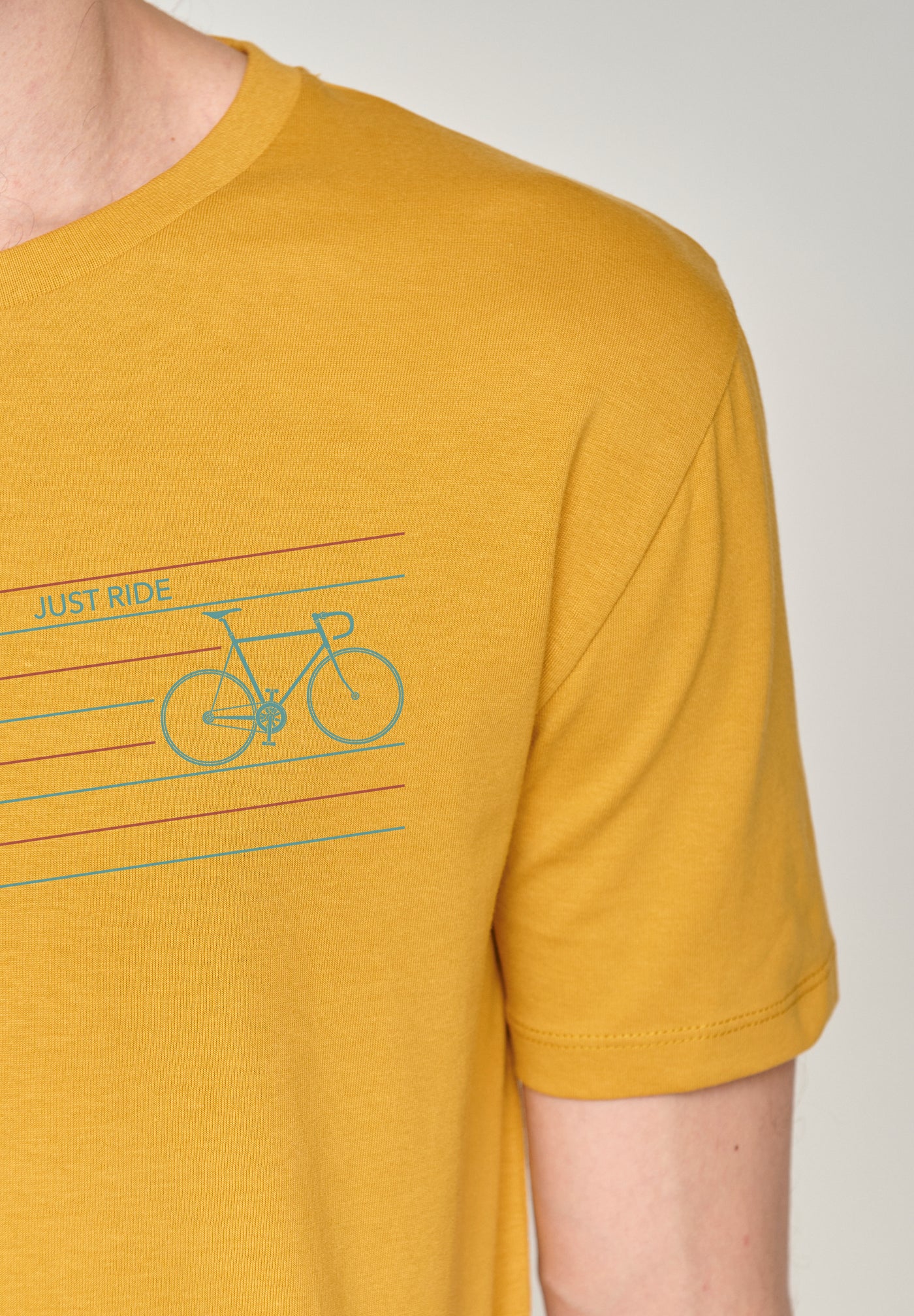 T-Shirt Bike Just Ride Guide Ochre Gelb