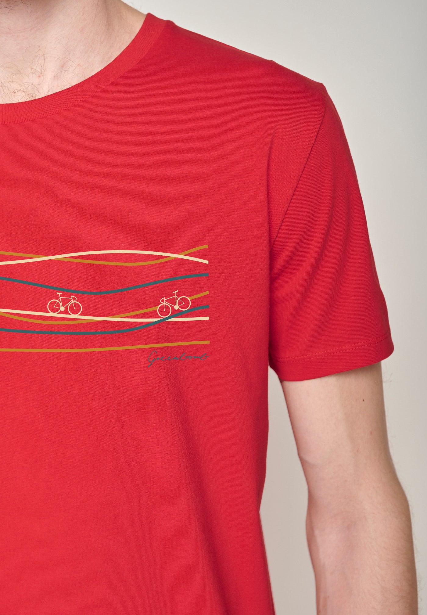 T-Shirt Bike Lanes Guide Flame Red