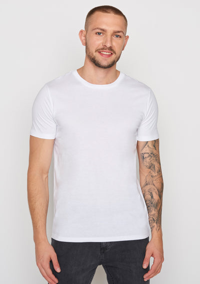 Greenbomb Basic Guide White Weiß T-Shirt Männer NAchhaltig und biologisch. Nachhaltige Bekleidung für Männer. Bio, fair & vegan. green.in.pieces