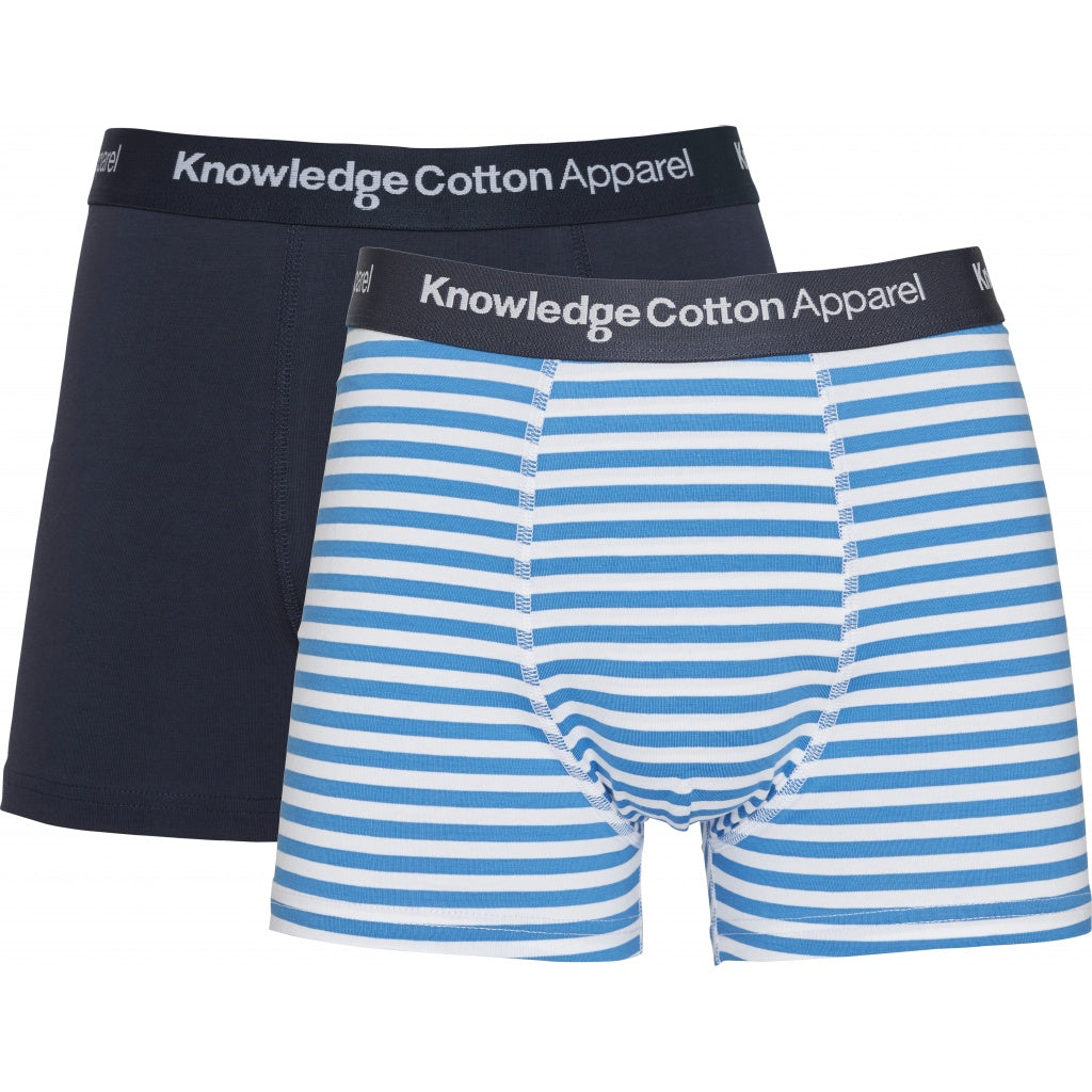 Knowledge Cotton Apparel - Maple 2-pack Striped Trunks. Nachhaltige Bekleidung für Männer. Bio, fair & vegan. green.in.pieces