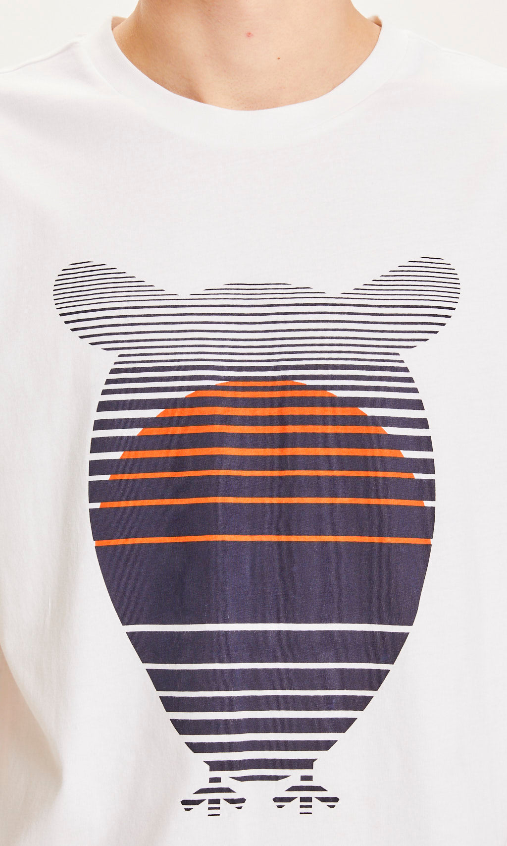 T-Shirt Alder Owl Sunset Printed Tee Bright White