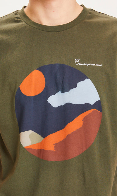 T-Shirt Alder Landscape Printed Tee Forrest Night