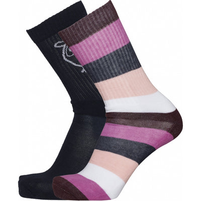 Knowledge Cotton Apparel - Linden Block Striped 2 Pack Socks Total Fig. Nachhaltige Bekleidung für Männer. Bio, fair & vegan. green.in.pieces