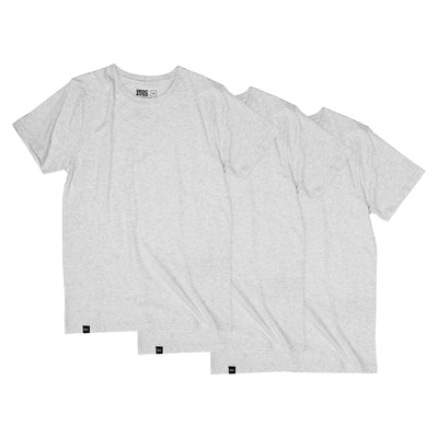 T-Shirt Stockholm Base 3-pack Grey Melange