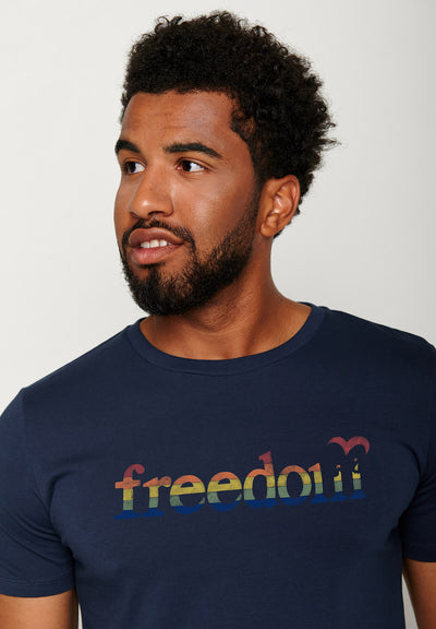 T-Shirt Politics Freedom Bird Navy